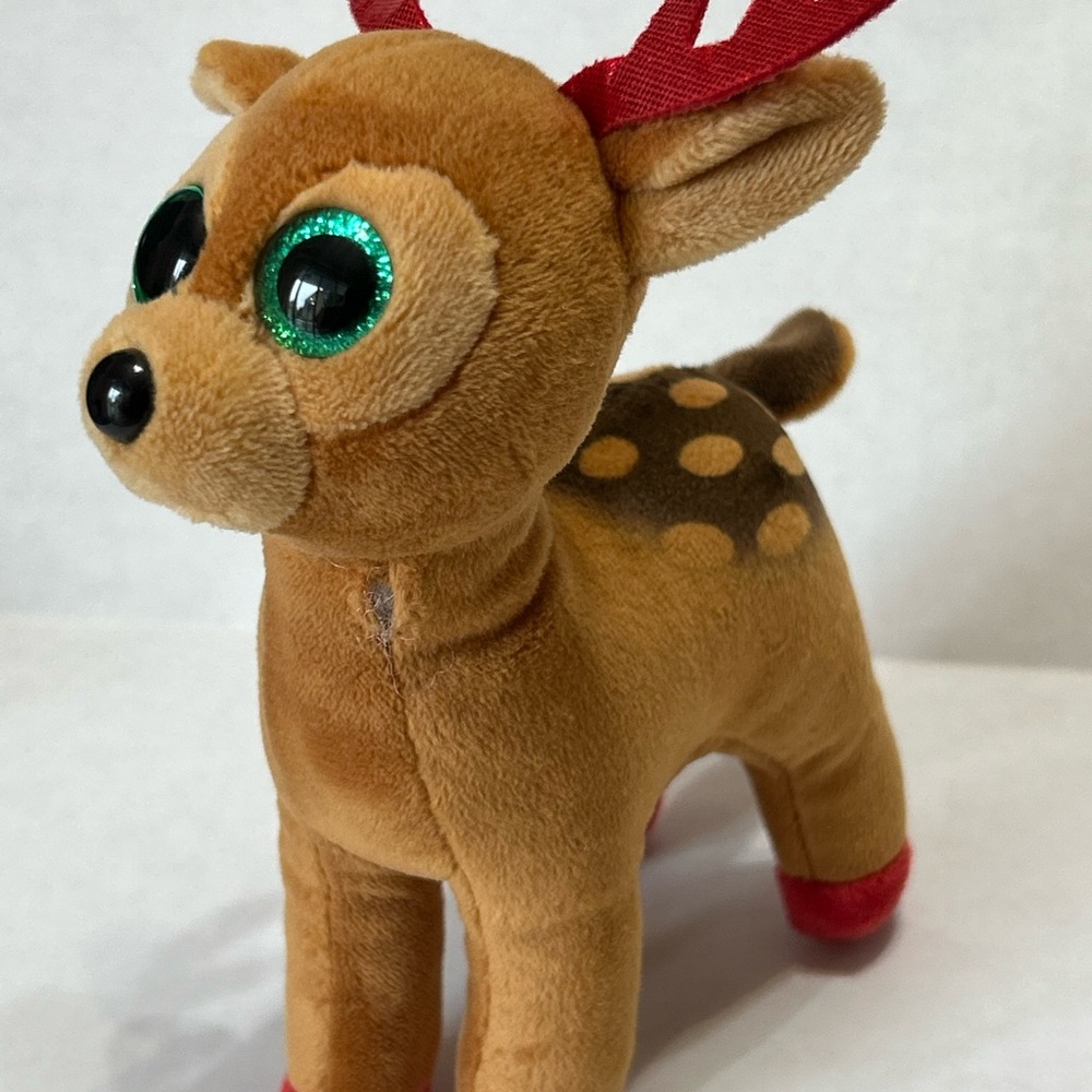 “Tinsel the Reindeer” Ty Beanie Baby plush reindeer